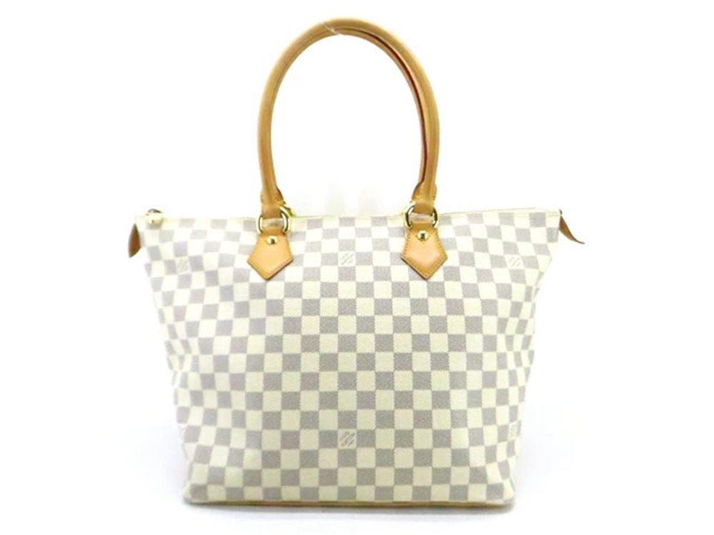 LOUIS VUITTON Saleya Handbag Azur White